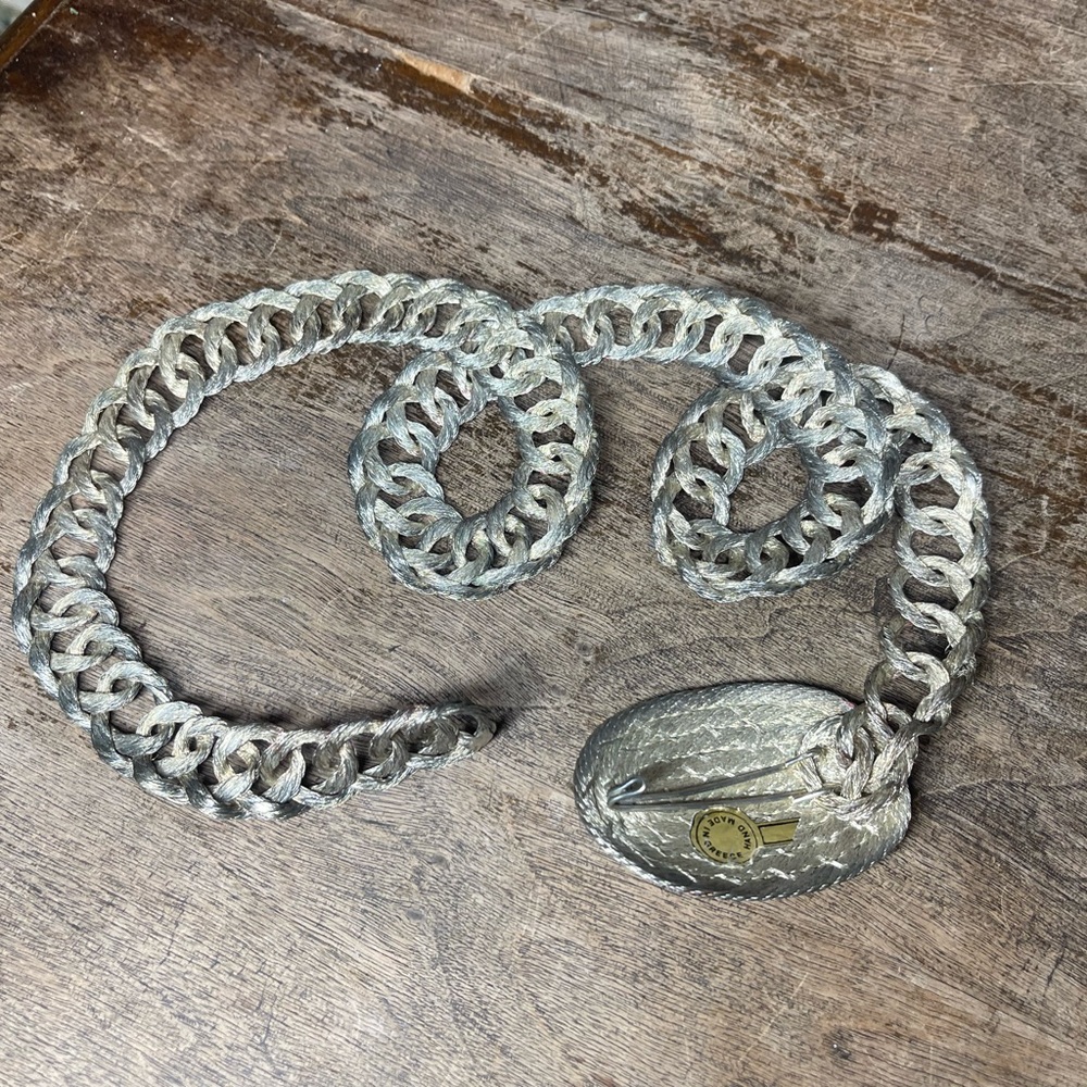 Vintage Silver-Tone Braided Statement Belt - Picture 3 of 12